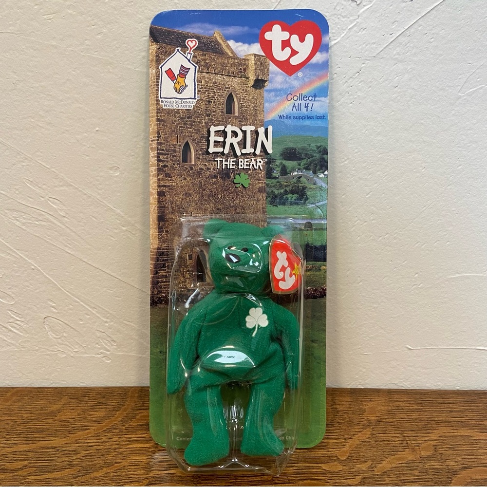 VINTAGE TY ERIN THE BEAR MCDONALDS TOY COLLECTIBLE 90s TEENIE BEANIE BABY